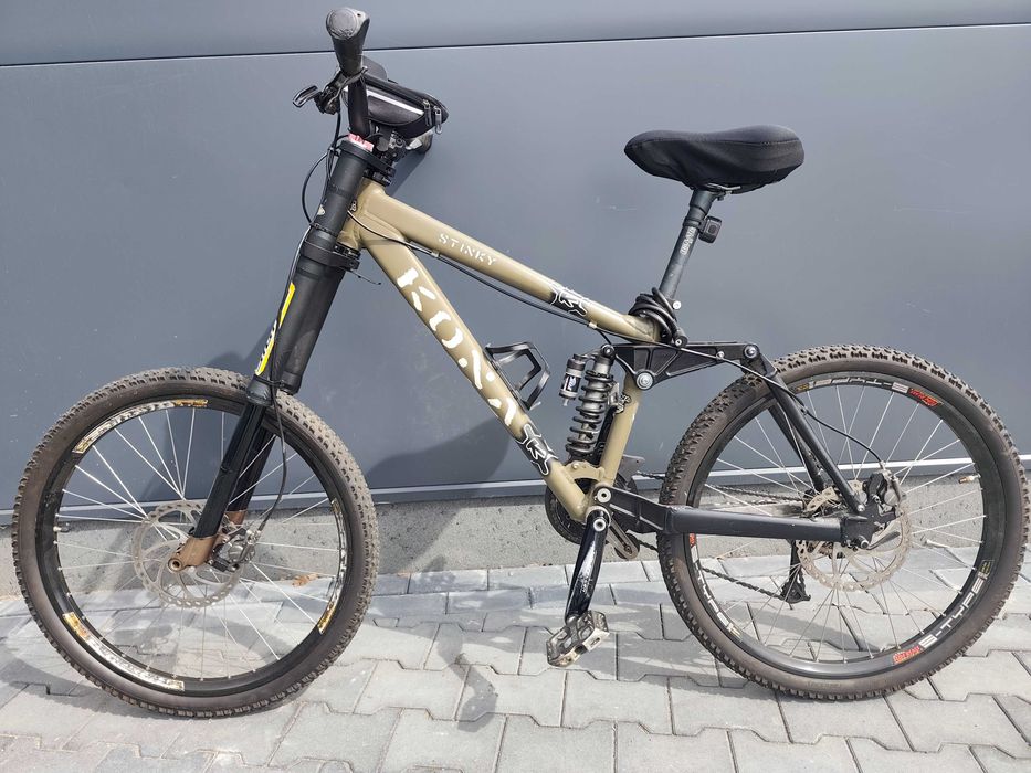 Rower KONA STINKY 2006 - Kultowy Freeride 26” - Legenda Bike Parku - Youngtimer MTB - MILITARY GREEN