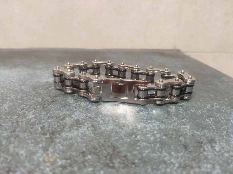 Bransoletka łańcuch motocyklowy gruba