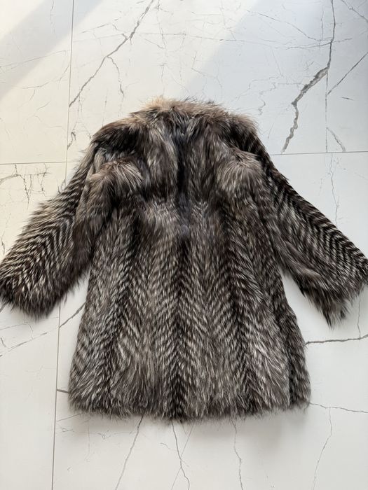 Naturalne futro ze srebnego lisa piękne lekkie silver fox j. Nowe