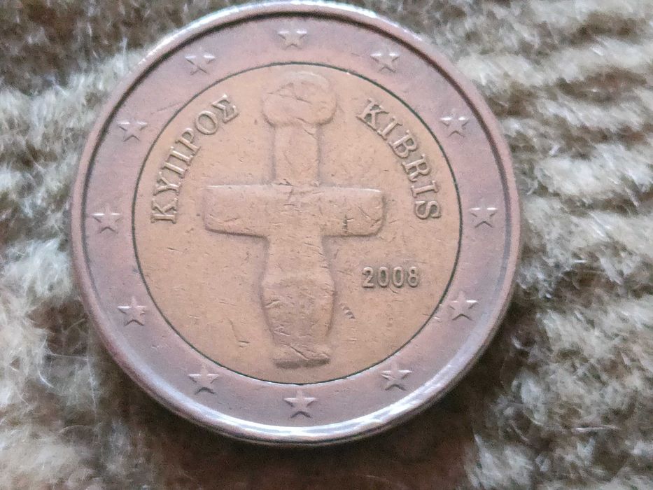 moeda 2 euros chipre 2008