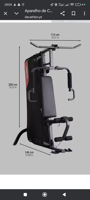 Máquina musculação multifunções