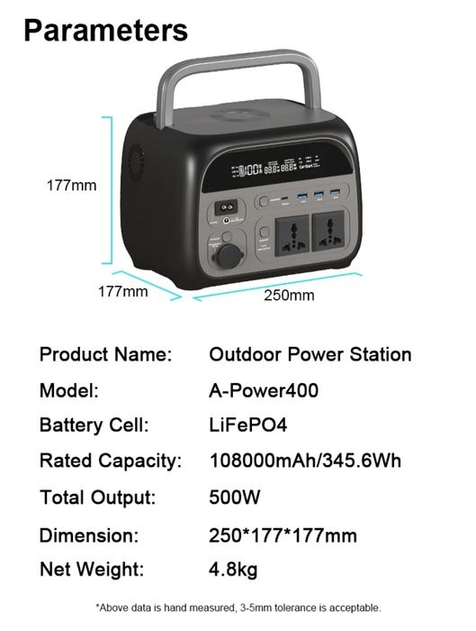 Зарядна станція CTOLITY AP400/500W/345wh