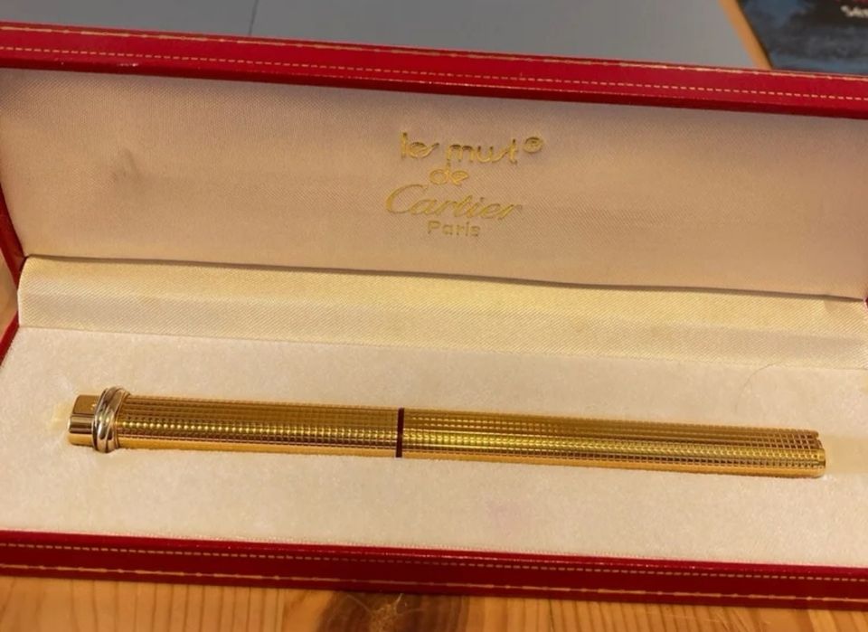 Caneta CARTIER VENDÔME Banho Ouro 24k  Spec.Edit.Les Must de Cartier