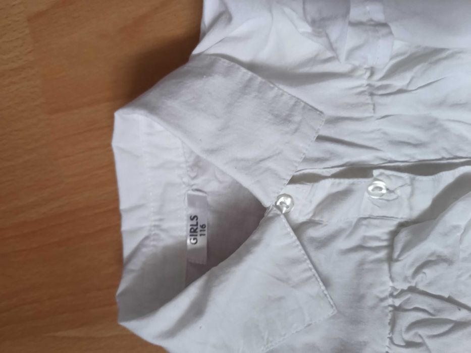 Biała koszula długi rękaw 110