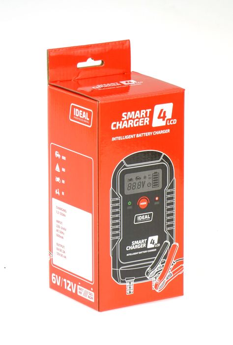 prostownik automatyczny smart charger lcd 4 6/12v 4a agm gel efb wet