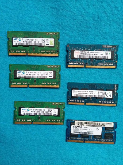 Память для ноутбука SODIMM DDR3 Samsung Hynix Elpida Kingston Apacer