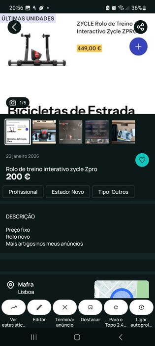 Rolo de treino interativo