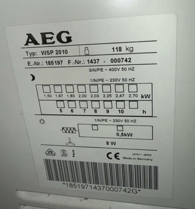 Piec akumulacyjny AEG 2010