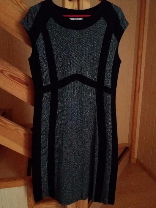 Nowa srebrno-czarna sukienka 36/38