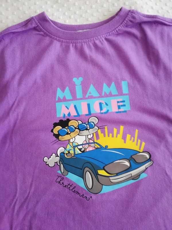 T shirt Roxa Throttleman crianca Miami Mice Caldas Da Rainha Nossa Senhora Do Populo Coto E Sao Gregorio OLX.pt