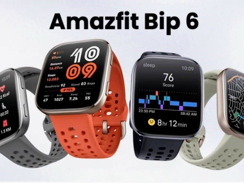 Amazfit bip 6 blue/black, red, stone, оригінал, гарантія