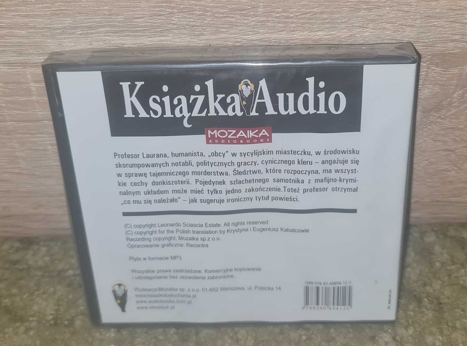 KAŻDEMU Co Mu SIĘ Należy Od Mafii / Folia / AUDIOBOOK /