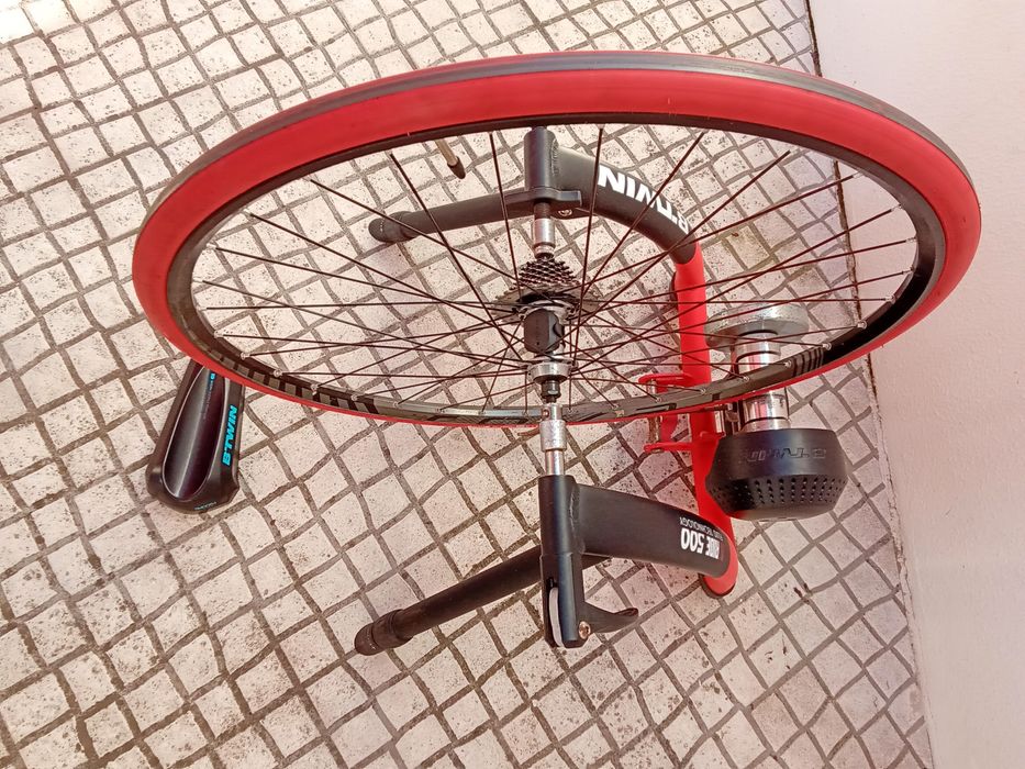Rolo de treino B-twin Ride 500+ Roda com cassete+acessórios