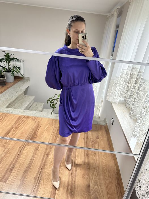 Sukienka satynowa Asos rozmiar 48/50 wesele ślub komunia