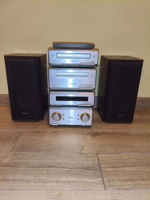 Wieża Technics SE-HD350 + kolumny + pilot | Zestaw Audio Stereo