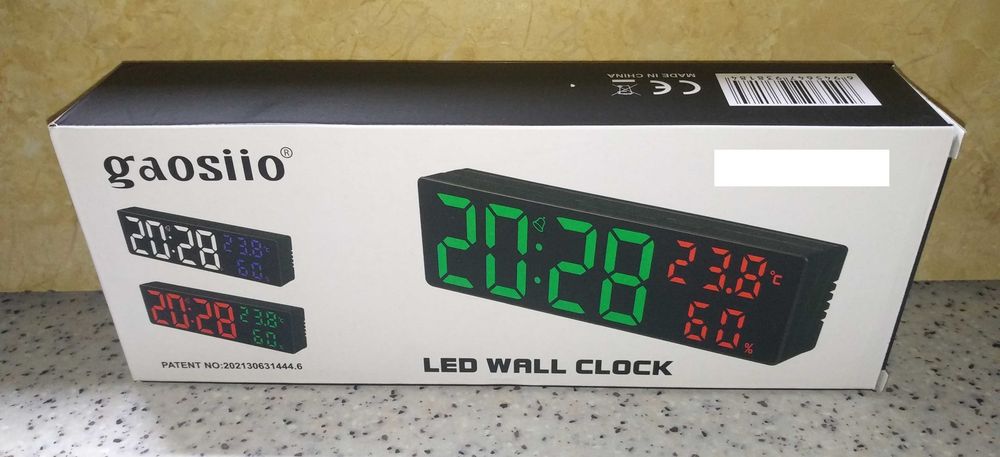 Часы LED с градусником большие часы метеостанция