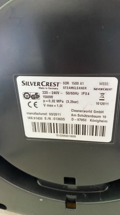 Limpador a Vapor SilverCrest