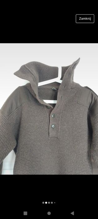 Oryginalny Niemiecki wojskowy sweter z 1983r. 100% wełna