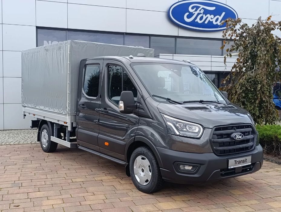 Ford Transit podwozie brygadowe  Ford Transit L3 SKRZYNIA Z PLANDEKĄ! 165 KM Biksenon Hak