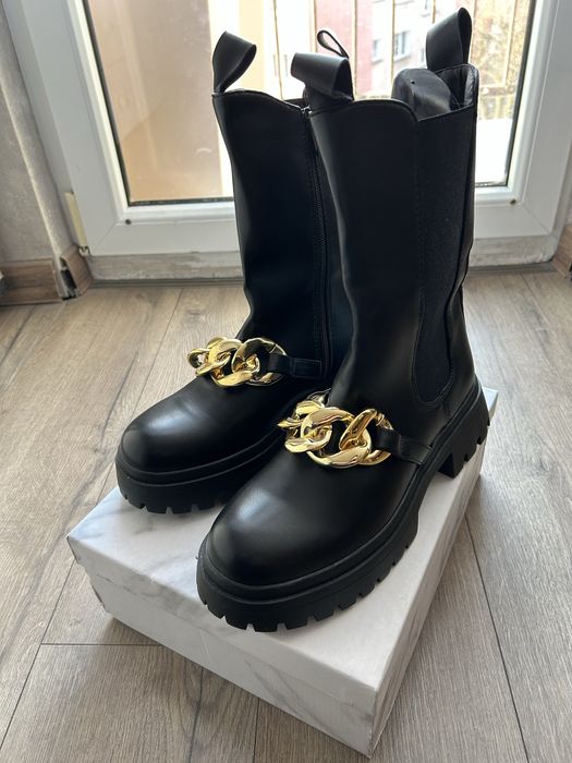 Czarne botki damskie