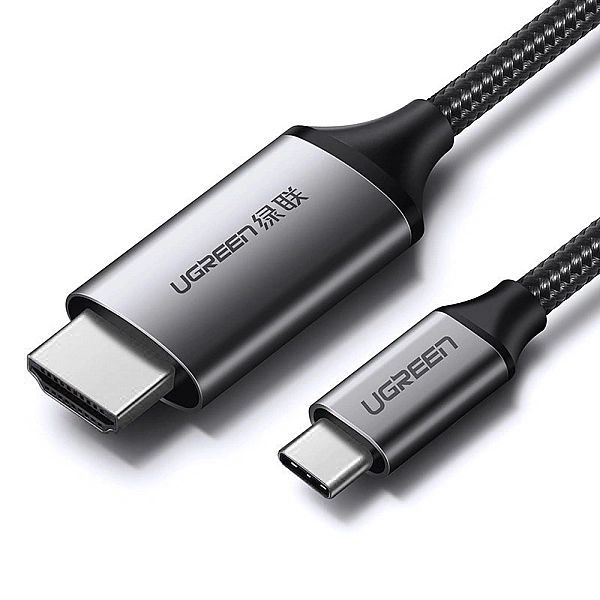 Ugreen kabel przewód HDMI - USB Typ C 4K 60 Hz 1,5 m czarno-szary (MM1