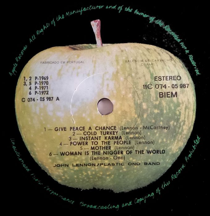 John Lennon	- - - - -	Shaved Fish	- - - - -	LP