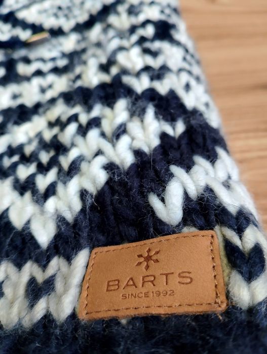 Granatowy Komin Zimowy BARTS Log Cabin Snood Z Polarem