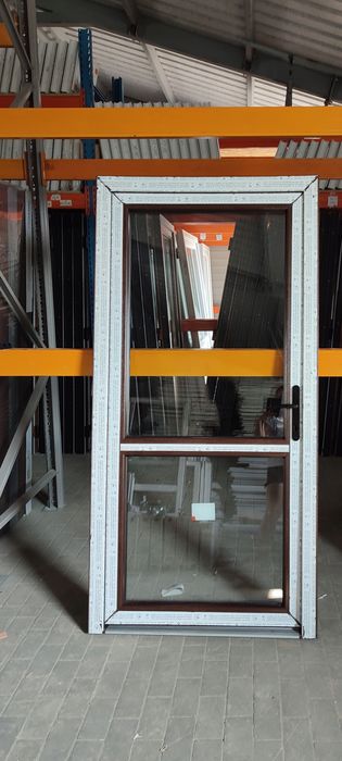 DRZWI Kacprzak 100x210 Drzwi ZEWNĘTRZNE PCV Sklepowe Orzech Lider OLX