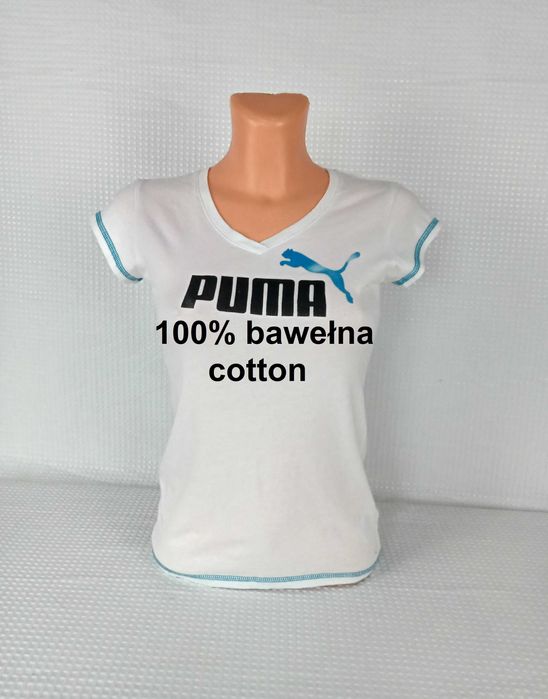 koszulka biała PUMA 100% bawełna T-shirt