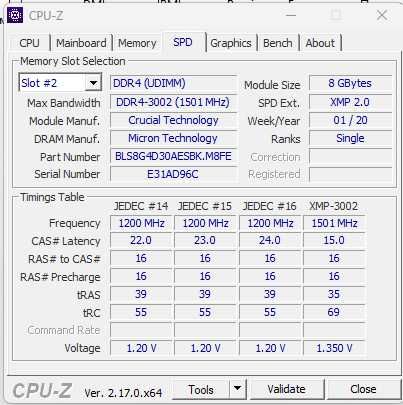 Crucial Ballistix Sport LT DDR4-3000 16 GB (2x8GB) BLS2K8G4D30AESBK
