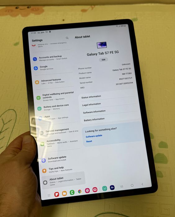 Планшет Samsung s7 FE 12.4 дюйма, LTE 5G