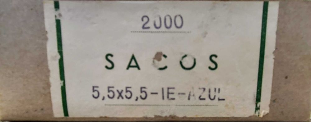 40 000 Sacos pequeninos de papel azul - 5,5 x 5,5 cm