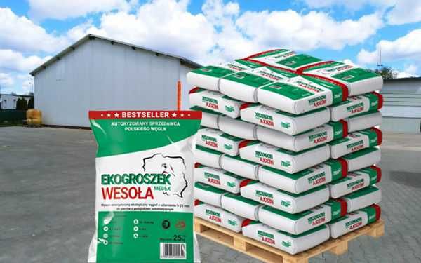 Polski Węgiel Groszek "Wesoła" Workowany 29 mj/kg Darmowa dostawa Eko