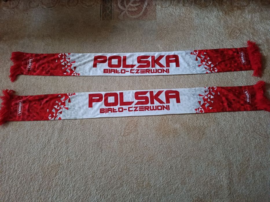 Dwa szaliki kibica POLSKA