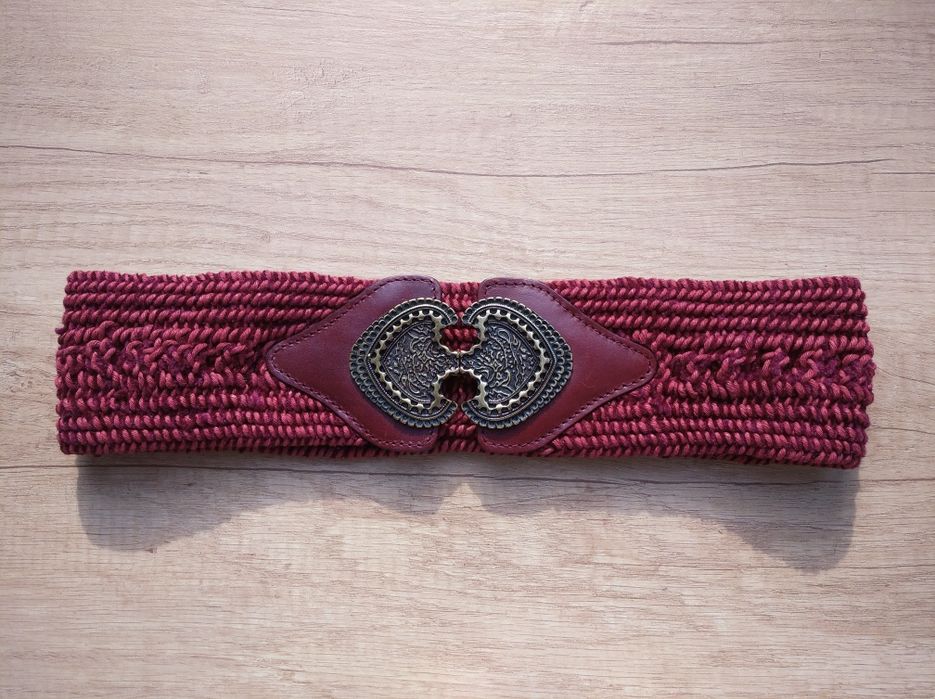 Пояс резинка Etro бордовий ремінь