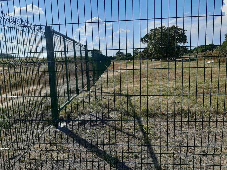 Огорожа паркан 3D сітка ПВХ зелена сіра коричнева