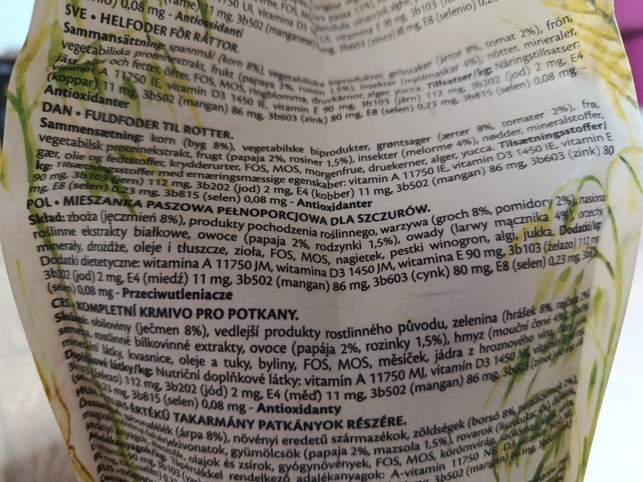 Karma dla szczurów