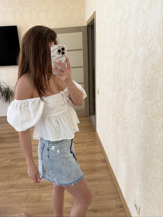 Джинсова жіноча спідниця Zara