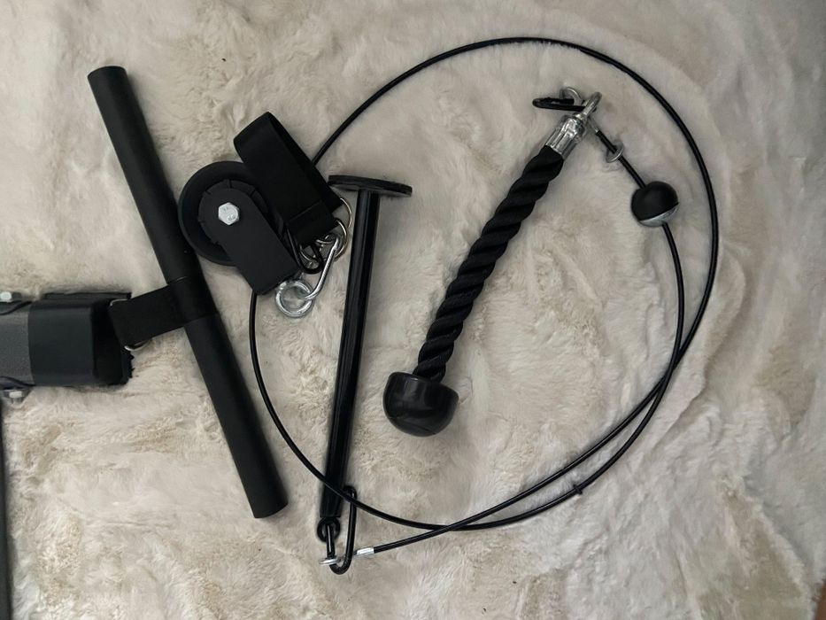 Conjunto de sistema de polia de musculação portátil