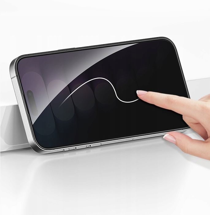 Szkło Prywatyzujące Hartowane 9H Do Iphone 15 Plus Anti Spy Recci