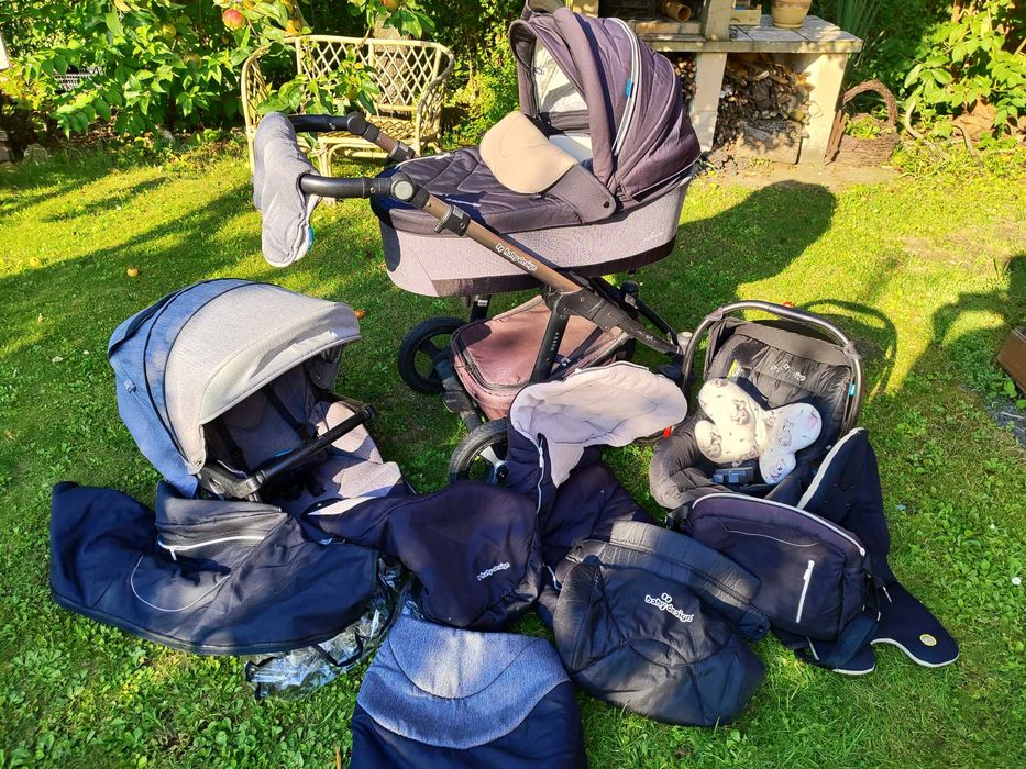 3in1 BABY DESIGN Wózek HUSKY XL+Winter Pack+masa dodatków Stan Dobry+