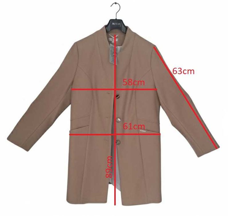 krótki płaszczyk Rozmiar 48