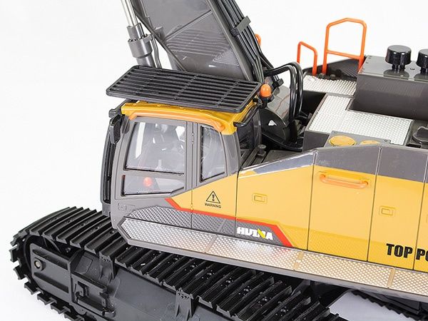 Máquina escavadora RC HUINA 1592 1:14 pá metálica + Garras + ponteiro