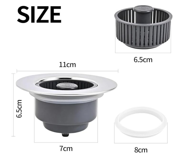 Sitko i korek do zlewu kuchennego