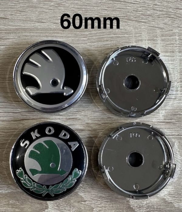 Conjunto 4 Centros Skoda 56mm 60mm 65mm 68mm
