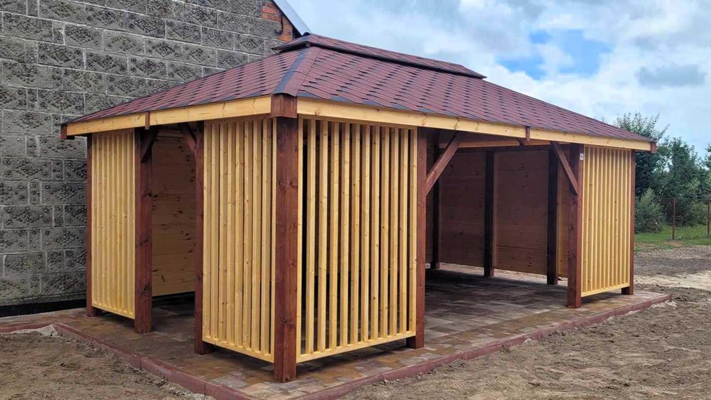 • • • • Domek z altaną • • • • NOEMI Loft 6x3 m producent DREWNOTRIK