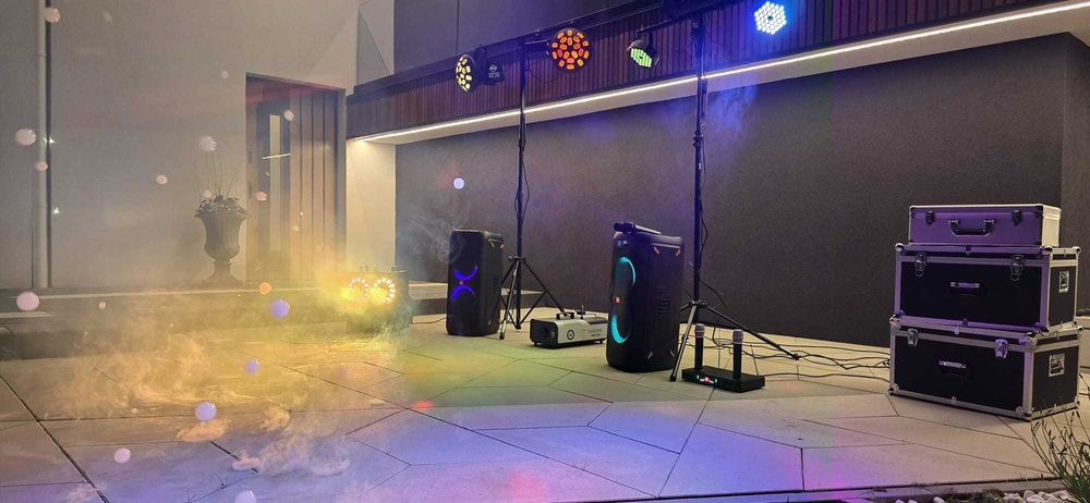 Wynajem oświetlenia dyskotekowego/scenicznego/dym/laser/fluo party