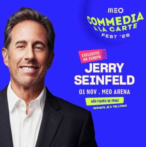 3 bilhetes para Jerry Seinfed com factura de compra