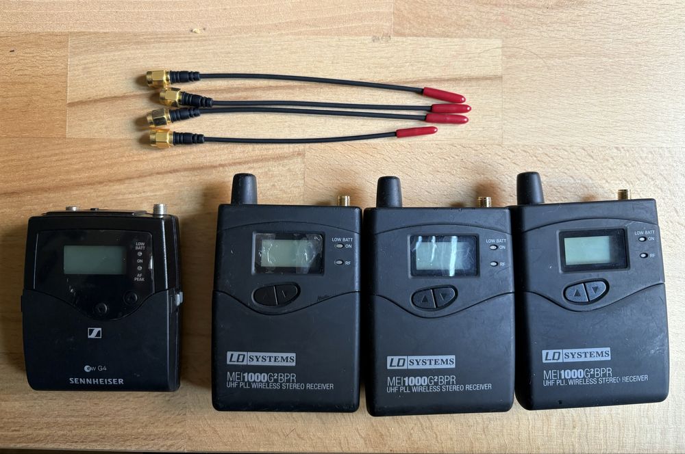 1 emissor sennheiser sk500 com 3 receptores LD Systems
