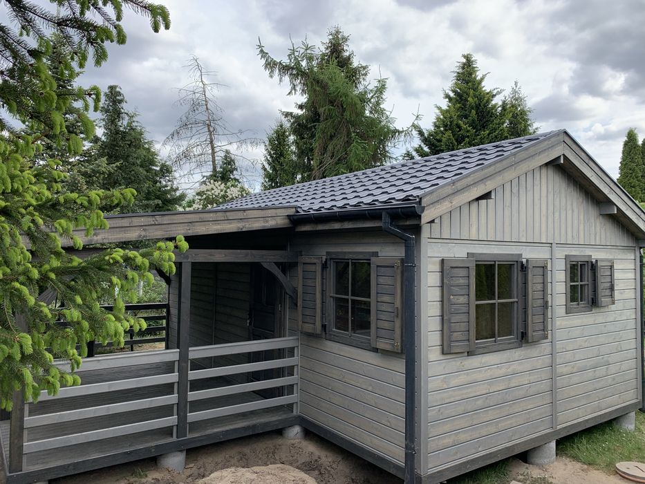 Domek drewniany, ogrodowy, narzędziowy, letniskowy, nowoczesny